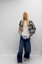 camicia crop flanellata sarah